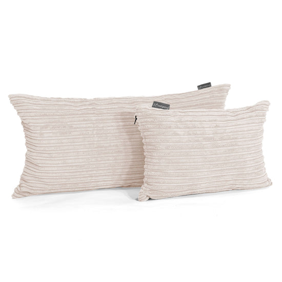 CloudSac® 50 obří polštář z paměťové pěny 40 x 80 cm - Manšestr Slonovinová 03