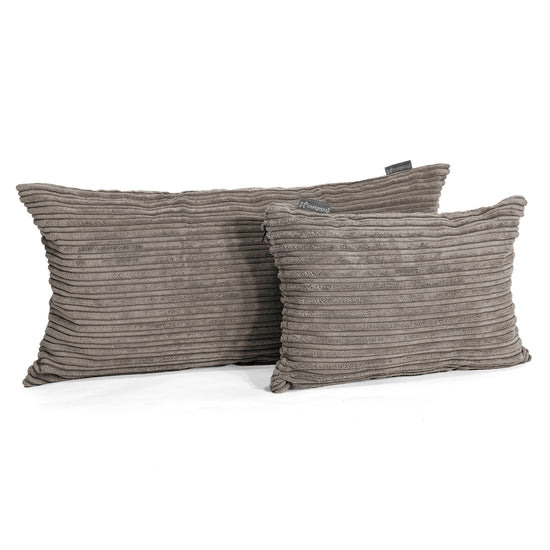 CloudSac® 50 obří polštář z paměťové pěny 40 x 80 cm - Manšestr Tmavomodrá šeď 03