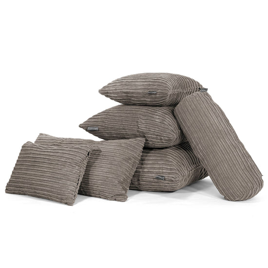 CloudSac® 50 obří polštář z paměťové pěny 40 x 80 cm - Manšestr Tmavomodrá šeď 04