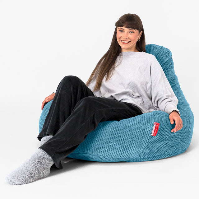 Hráčský sedací vak Ultra Lux - Pom Pom Modrozelená Blue 02