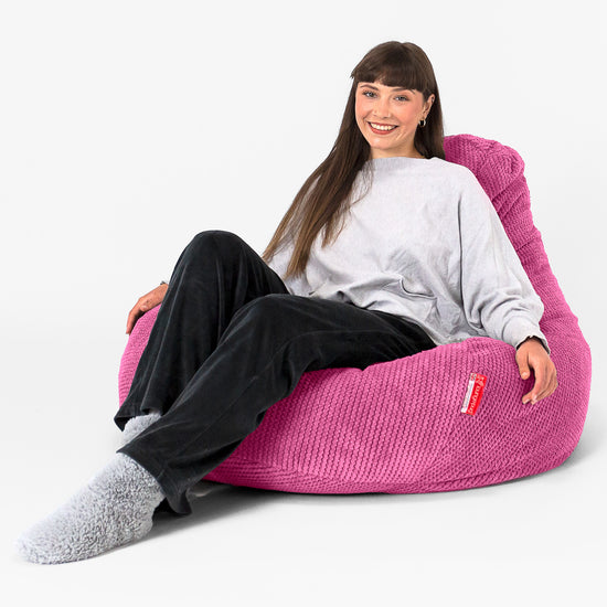 Hráčský sedací vak Ultra Lux - Pom Pom Růžová 02