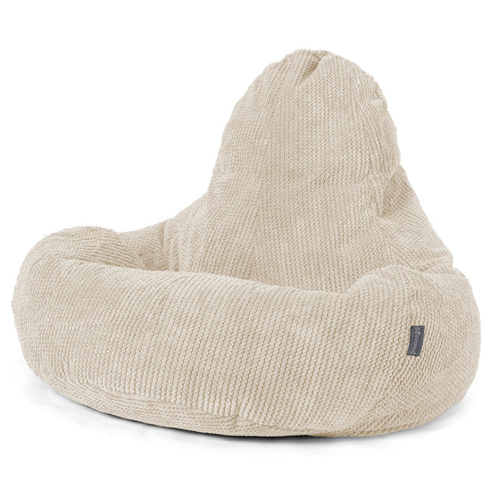 Hráčský sedací vak Ultra Lux - Pom Pom Slonovinová 01