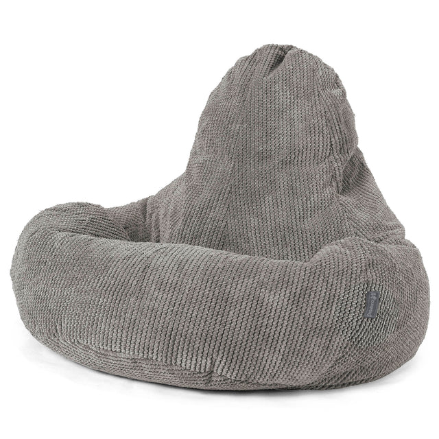 Hráčský sedací vak Ultra Lux - Pom Pom Tmavě šedá 01