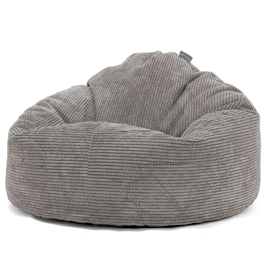 Dětská obří sedací vak Snuggle 3-8 let -Pom pom Tmavě šedá 02