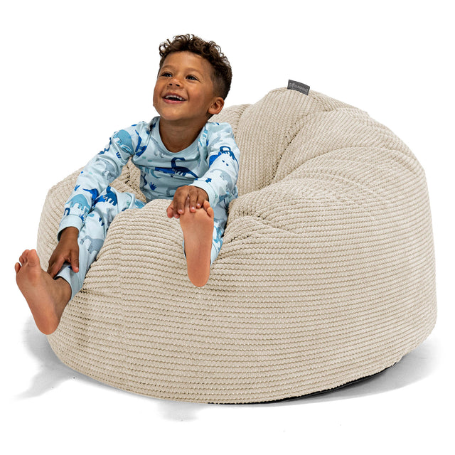 Dětská obří sedací vak Snuggle 3-8 let -Pom pom Slonovinová 01