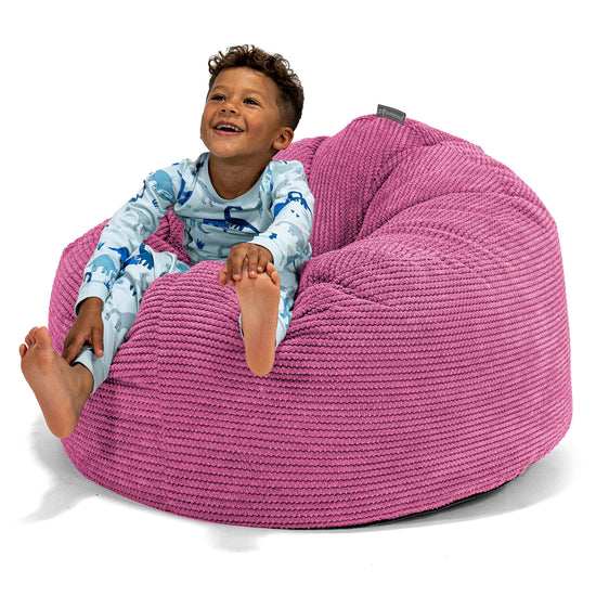 Dětská obří sedací vak Snuggle 3-8 let -Pom pom Růžová 01