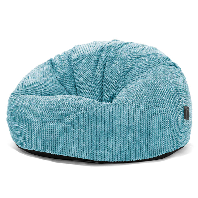 Klasický sedací pytel - Pom pom Modrozelená 01