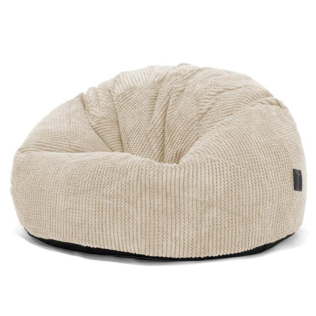 Klasický sedací pytel - Pom pom Slonovinová 01