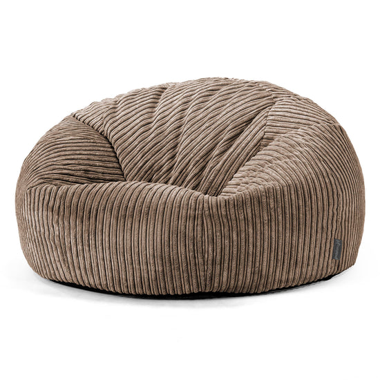 Klasický sedací vak pohovka - Manšestr Moka 01