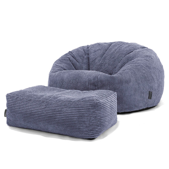Klasický sedací vak pohovka - Pom pom Fialová 02