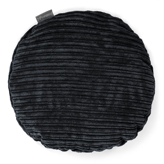 Kulatý Polštář 50cm - Manšestr Černá 01