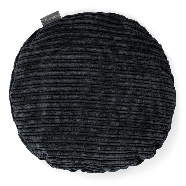 Kulatý Polštář 50cm - Manšestr Černá 01