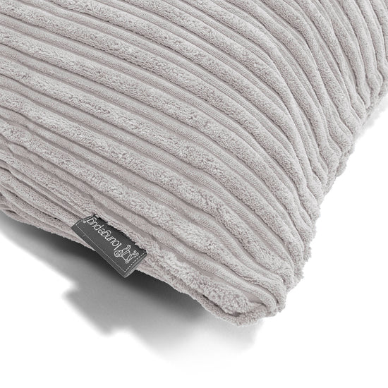 Kulatý Povlak na Polštář 50cm - Manšestr Hliník Stříbro 02