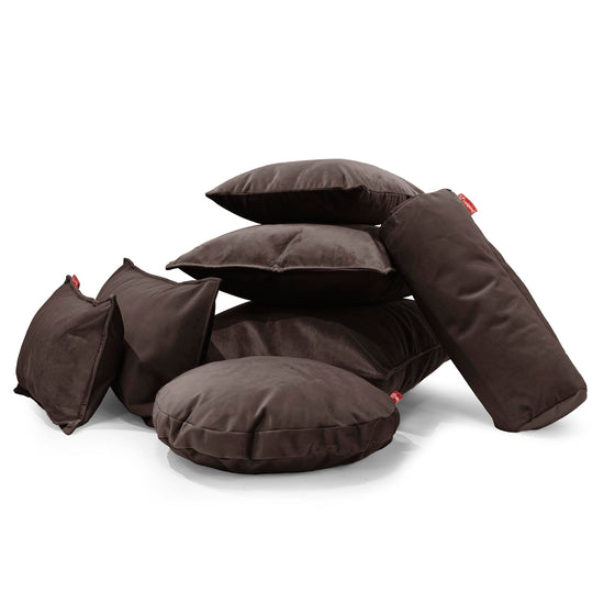 Kulatý Polštář 50cm - Samet Espresso 03