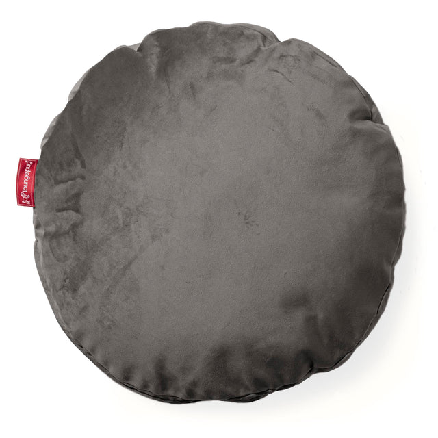 Kulatý Polštář 50cm - Samet Tmavomodrá šeď 01