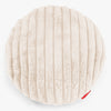 Kulatý Povlak na Polštář 50cm - Ultra plyšový kord Krémová 01