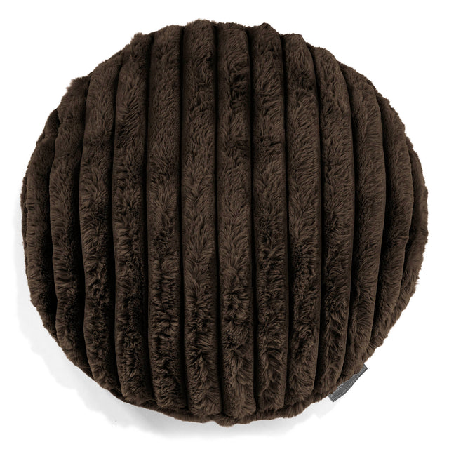 Kulatý Povlak na Polštář 50cm - Ultra plyšový kord Sobolí 01