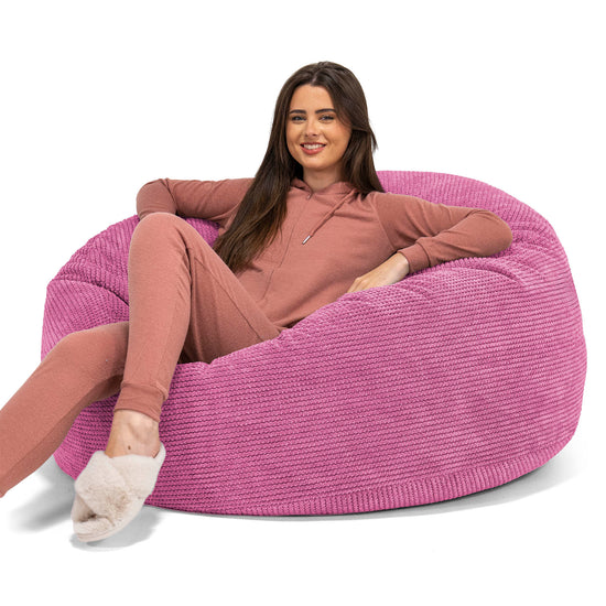 Mamutí sedací vak pohovka - Pom pom Růžová 01