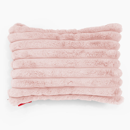 Povlak na Polštář 35 x 50cm - Ultra plyšový kord Pudrově růžová 01