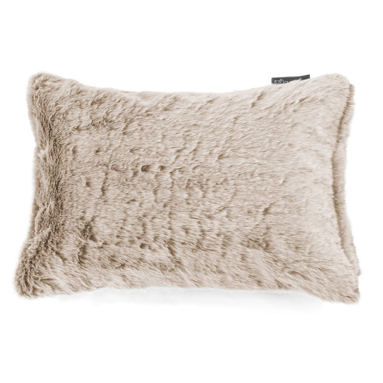 Polštář 35 x 50cm - Umělá králičí kožešina Zlato-hnědá 01