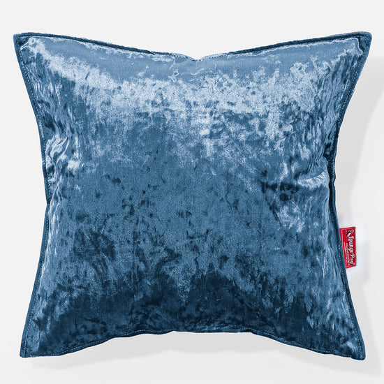 Polštář Velký 70 x 70cm - Mačkaný samet Tyrkysová 01