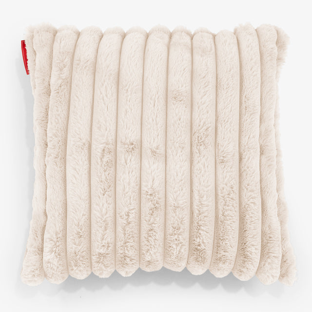 Povlak na Polštář 47 x 47cm - Ultra plyšový kord Krémová 01