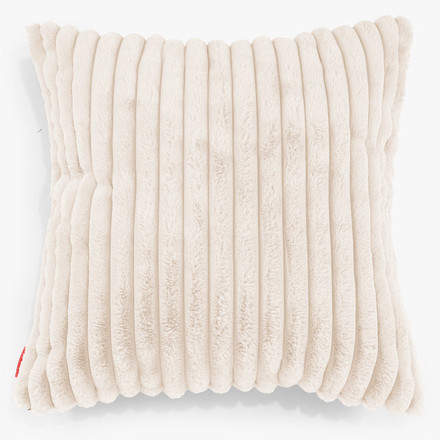 Povlak na Polštář Velký 70 x 70cm - Ultra plyšový kord Krémová 01