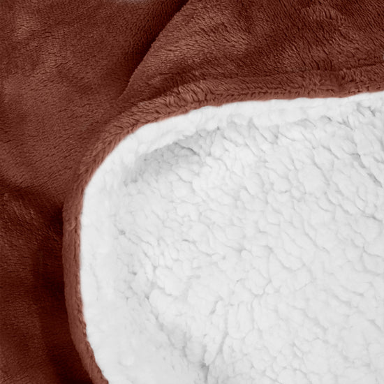 Přikrývka Sherpa - Fleece Hnědá 04
