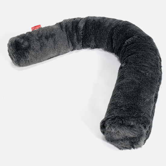 Relaxační polštář XXL - Jemná kožešina Černá 01