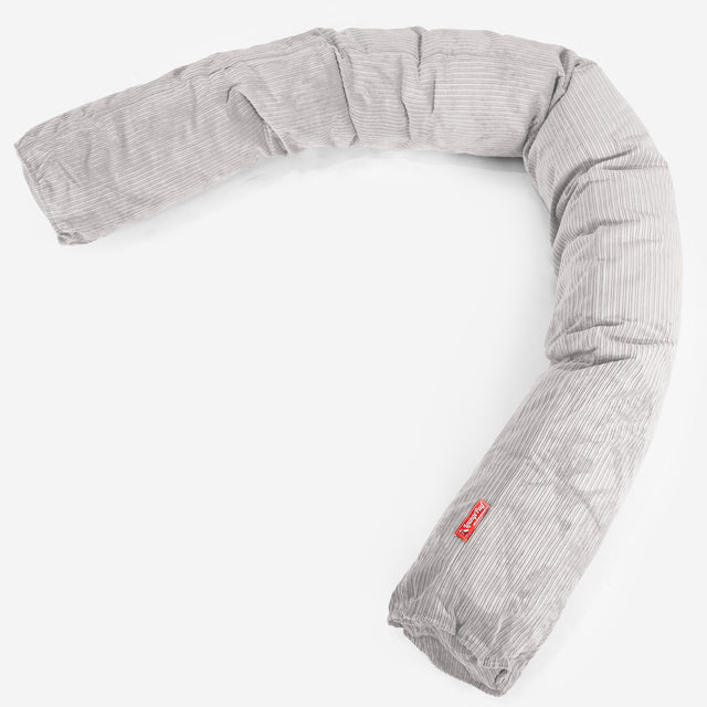 Relaxační polštář XXL - Manšestr proužek Kámen 01