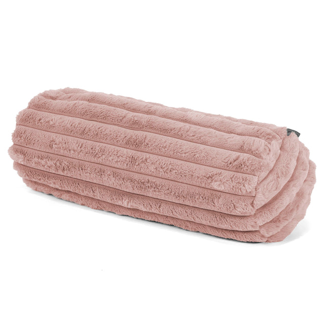 Relaxační Povlak na Polštář 20 x 55cm - Ultra plyšový kord Pudrově růžová 01