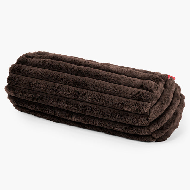 Relaxační Povlak na Polštář 20 x 55cm - Ultra plyšový kord Sobolí 01