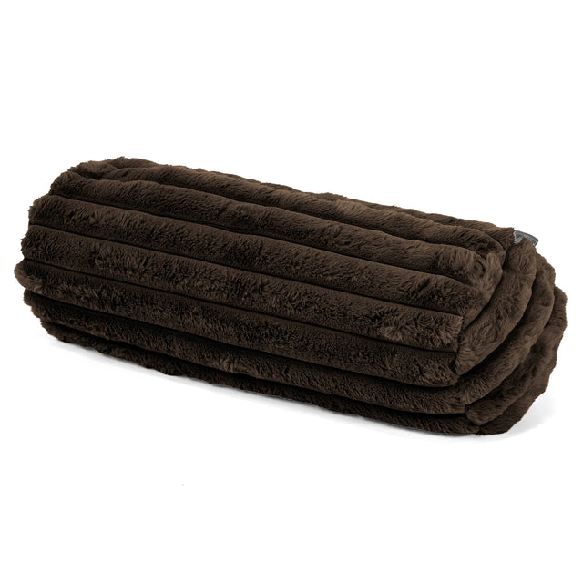Relaxační Povlak na Polštář 20 x 55cm - Ultra plyšový kord Sobolí 01