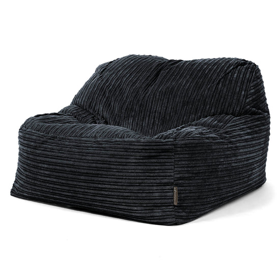 Sedací pytel Sloucher, křeslo - Manšestr Černá 03