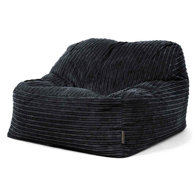 Sedací pytel Sloucher, křeslo - Manšestr Černá 03