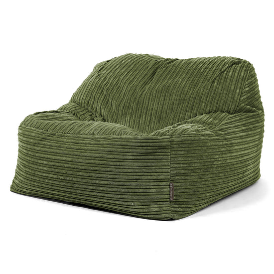 Sedací pytel Sloucher, křeslo - Manšestr Lesní zelená 03