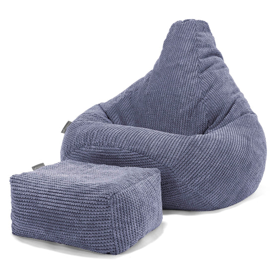 Sedací vak hruška - Pom pom Fialová 01
