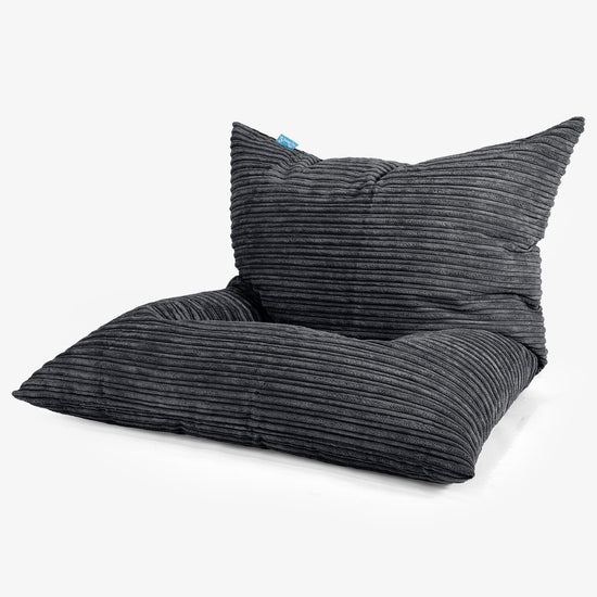 Sedací vak Junior 2 do 14 let - Manšestr Černá 01