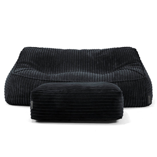 Sedací vak Sloucher, pohovka - Manšestr Černá 01