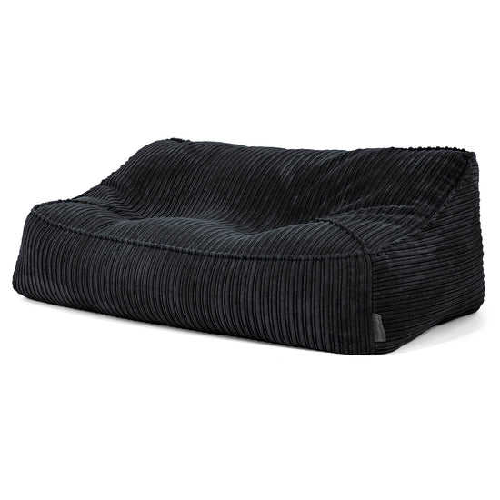 Sedací vak Sloucher, pohovka - Manšestr Černá 02