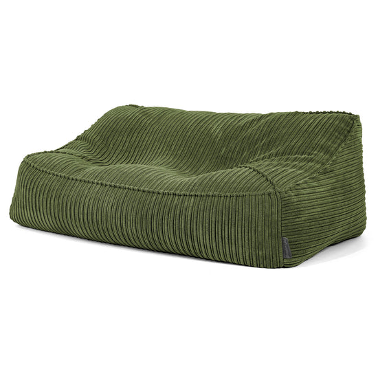 Sedací vak Sloucher, pohovka - Manšestr Lesní zelená 02