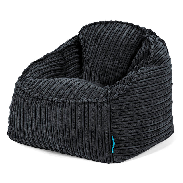 Sedací vak Sloucher pro děti 2 do 6 let - Manšestr Černá 01