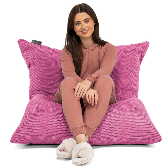 Sedací vak XXL - Pom pom Růžová 02