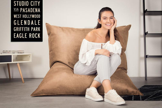 Sedací vak XXL - Zoufalá kůže Medová hnědá 05