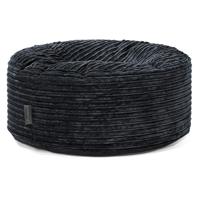 Velký kulatý puf - Manšestr Černá 01