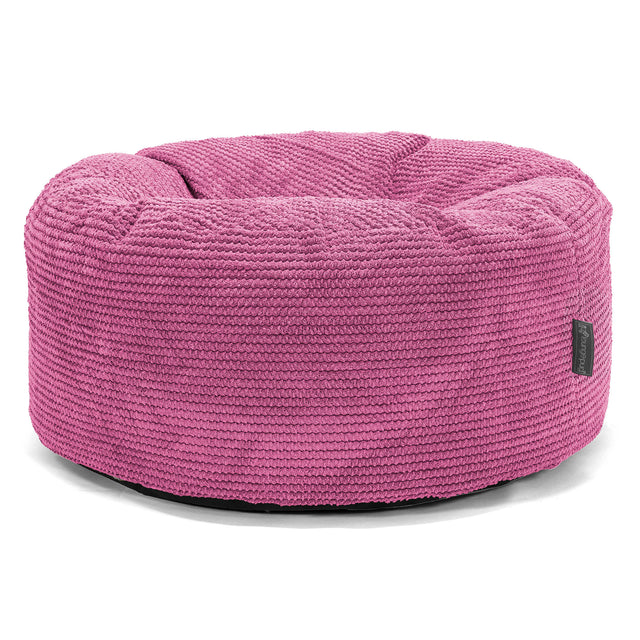 Velký kulatý puf - Pom pom Růžová 01
