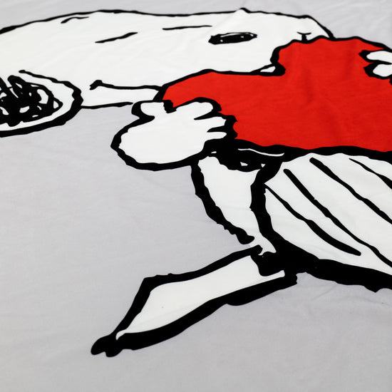Snoopy Přehoz / Přikrývka Sherpa - Srdce 03