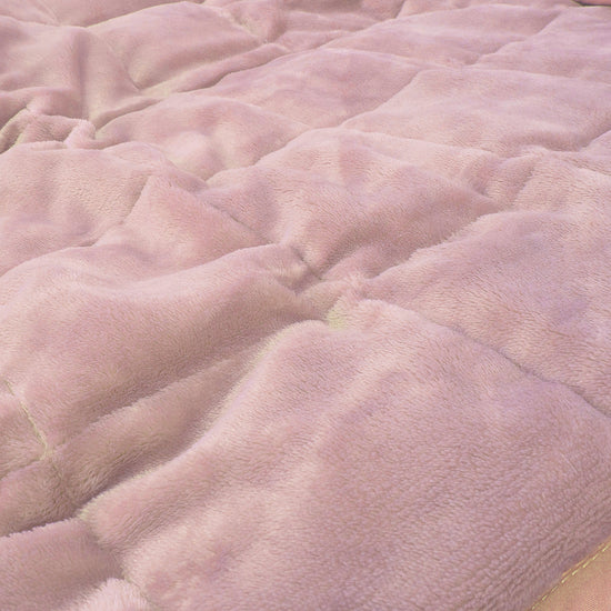 Těžká Přikrývka pro Dospělé - Flanelový Fleece Bledě Růžová 04
