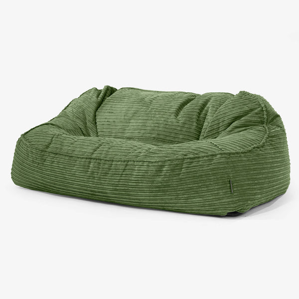 Velká sedací vak Sloucher, pohovka - Manšestr Lesní zelená 01