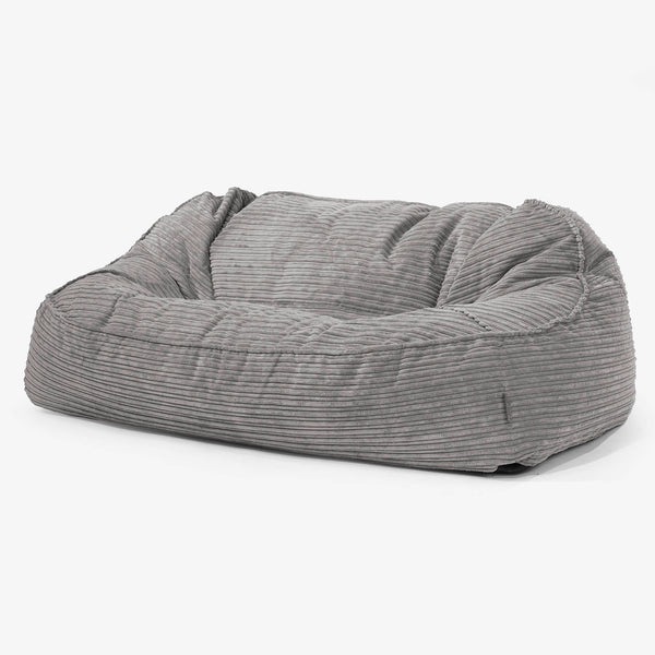 Velká sedací vak Sloucher, pohovka - Manšestr Tmavomodrá šeď 01